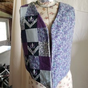 Reversible flannel  quilted vest